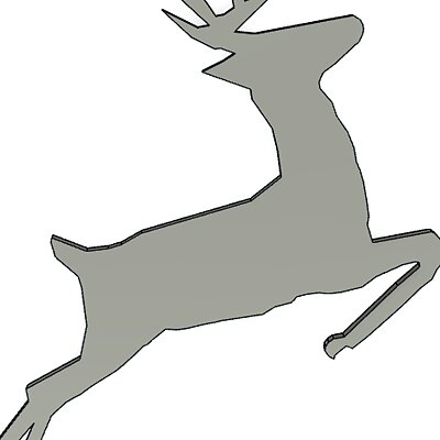 2D Reindeer for Christmas Ornaments