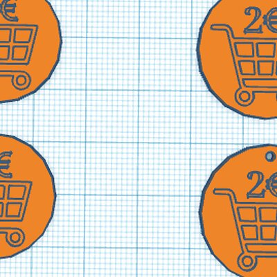 Euro Coin for shopping cart  trolley
