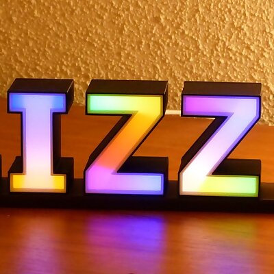 Glowing LED all alphabet letters and all numbers 6 cm high