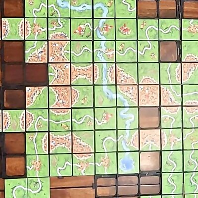 Box for Carcassonne tiles 4x4 with tiles