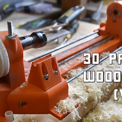 3D printed wood lathe v2