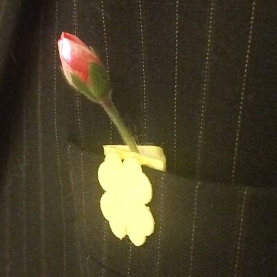 Flower on the lapel of a jacket