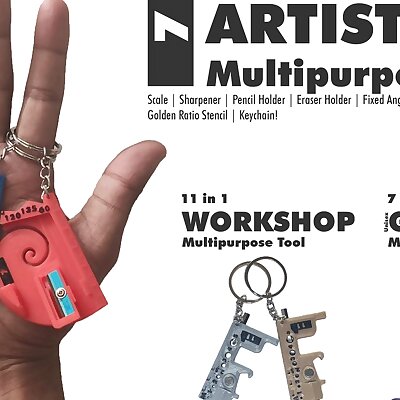 7 in 1  Artist Multipurpose Tool