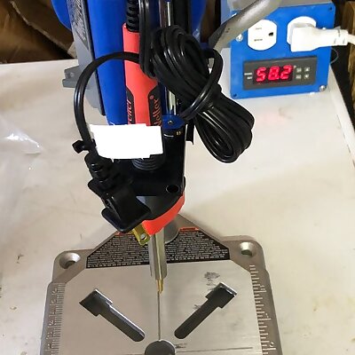 Dremel drill press to heat set insert adapter