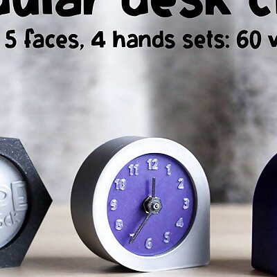 Modular desk clock
