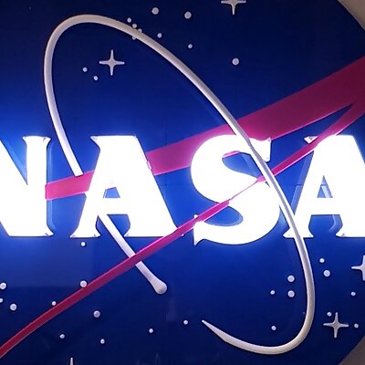 3D NASA Insignia  Logo  Sign   Lamp