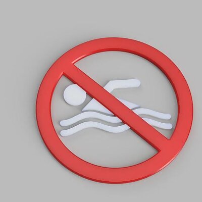 Do not swim sign
