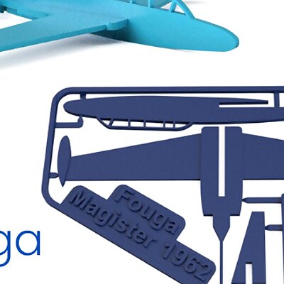 Fouga Magister kit card Famous Planes