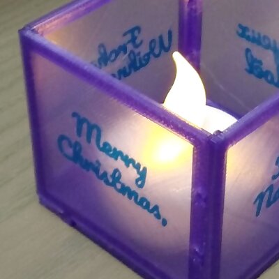 Pluggable Christmas tea light multi language Merry Christmas