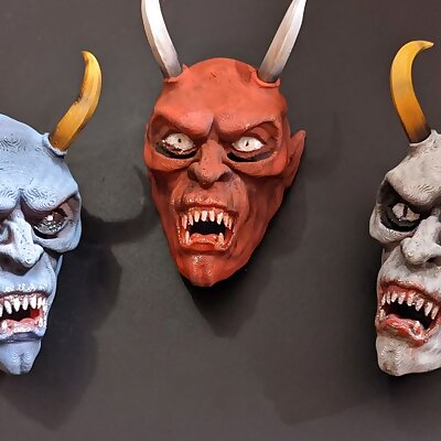 Miniature 3D Printed Krampus Mask