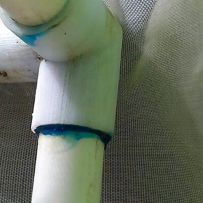 Half inch PVC corner joint for 3 pipes