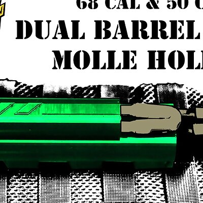 paintball 68 cal and 50 cal barrel swab molle case pouch holder
