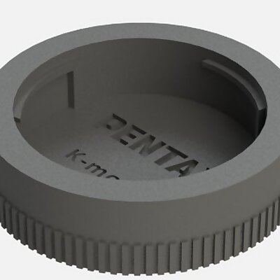 Rear lens cap for Pentax Kmount