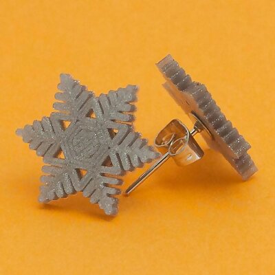 Stud earrings snowflake 3