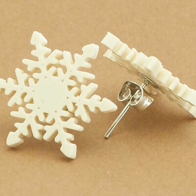 Stud earrings snowflake 2