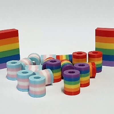 Rainbow Flag Pendant and LGBTIQA Beads