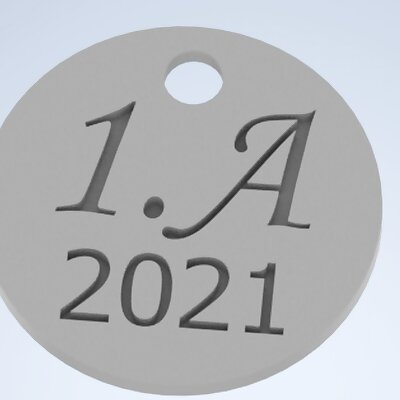 1A 2021 school keychain