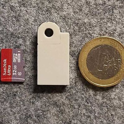 Tiny Keychain Micro SD Card Holder for 2 cards