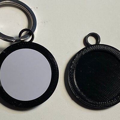 NFC Tag keychain holder for NTAG215 25mm tokens