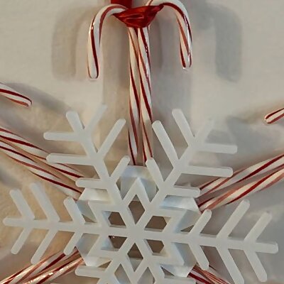 Candy Cane Snowflake Decorations