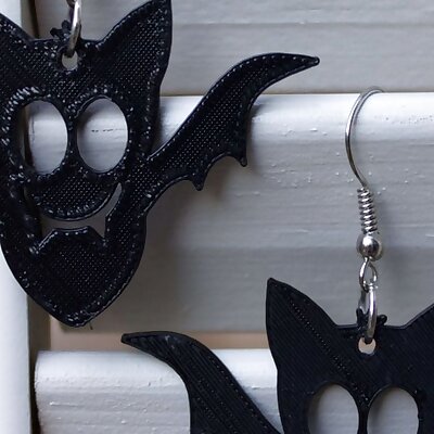 Cute Halloween Bat Earring
