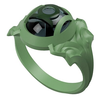 Green lantern inspired cosplay ring