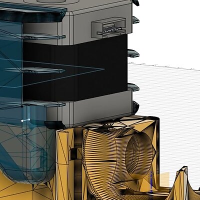 Prusa mk3s Extruder Cooling  fscover with M10 pneumatik mount for ptfe Tube
