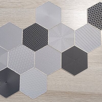 Hexagon coasters different infill  color change and coaster holder