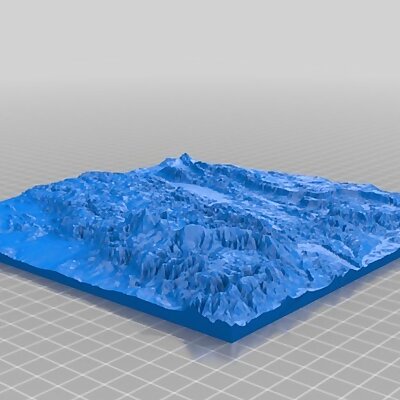 3D map of Harz mountains Germany