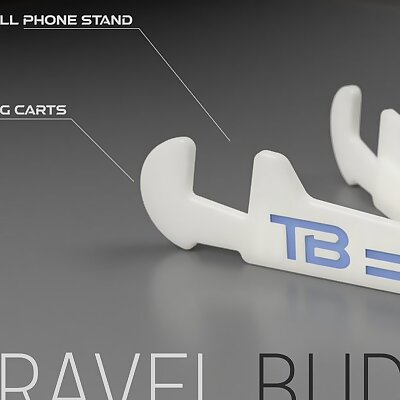 Travel Buddy  cell phone stand  shopping cart hijacker multitool  printed in place