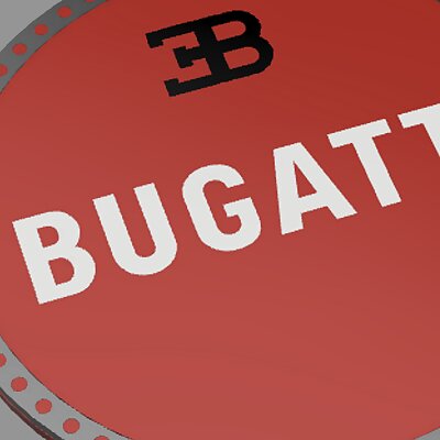 BUGATTI logo glass coaster