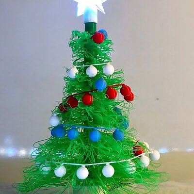 Mini LED Christmas Tree Ornament Entirely 3DPrintable!