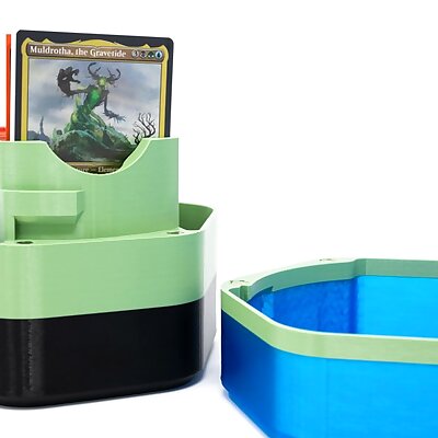 Commander Sized Hexagon Deck Box with Magnetic Lid