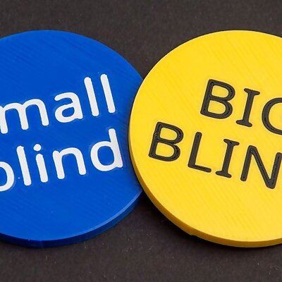 Poker small blind  big blind chips