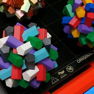 Colored pentapod puzzle