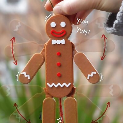 PullString Gingerbread Man print in place