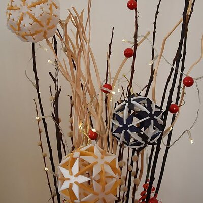 Festive Harmony Polyhedral Christmas Ornaments