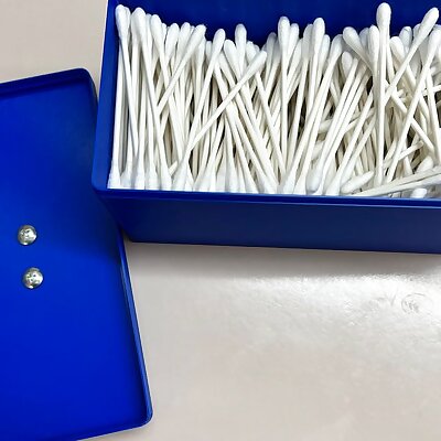 Cotton Bud QTip box with lid