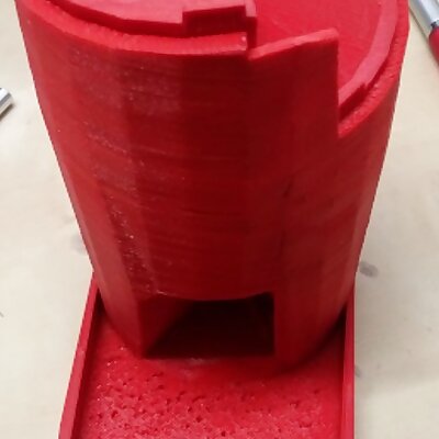 Simple dice tower with cap 15 cm printbed