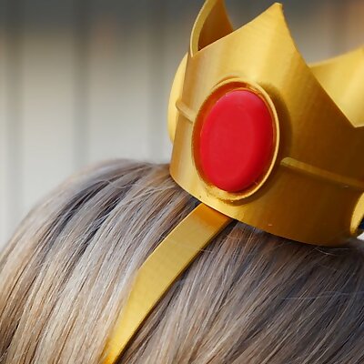 Princess Peach Tiara Costume – Crown headband broach and earrings