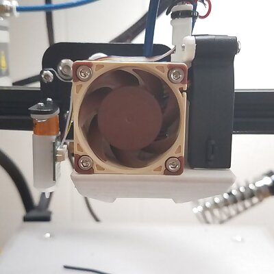 Red Squirrel Compact Fan Housing  Ender 3 v2 4020 and 5015 fans