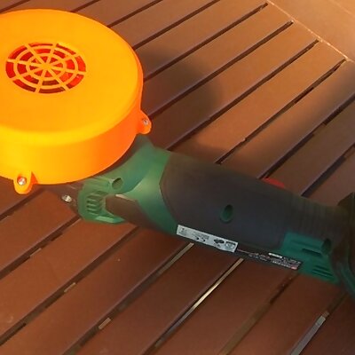 Air blower from angle grinder