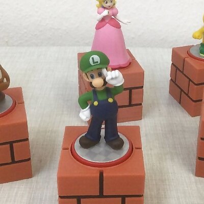 Mario Wall Style Amiibo Stand Customizable