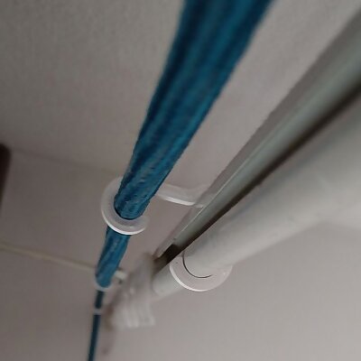 Cable holder for Kirsch curtain rod