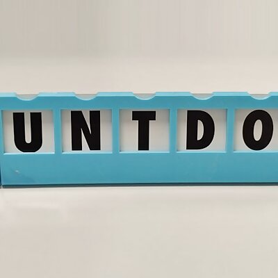 Countdown Letters card holder rack