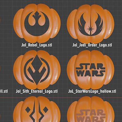 Star Wars Face Assortment for Jack OLantern with Snap On Faces by thjelmfelt