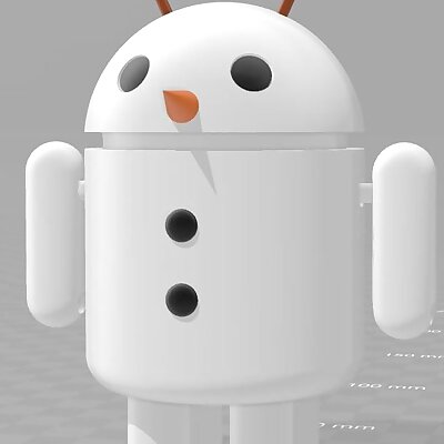 Android Robot Snowman