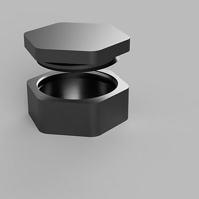hexagonal box with screw on lid
