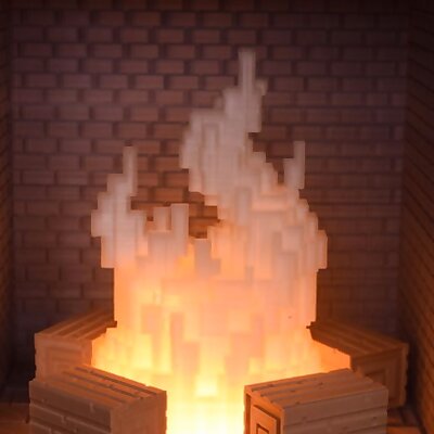 Minecraft8bit Led Fireplace