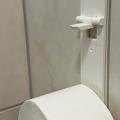 Toilet Paper Storage System with folding hooks